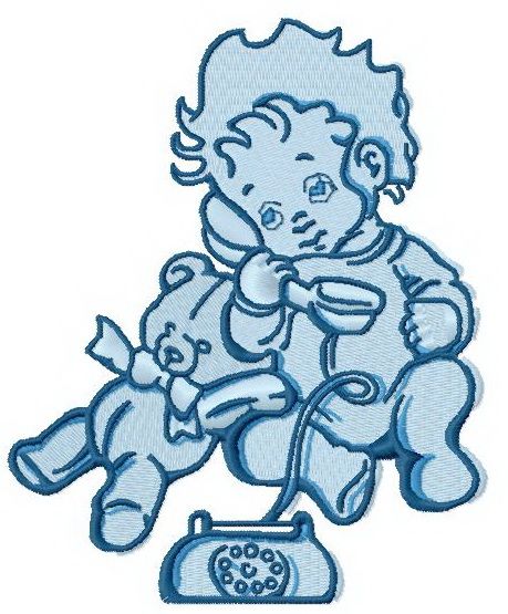 Baby's call 3 machine embroidery design