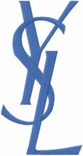 Yves Saint Laurent Logo embroidery design
