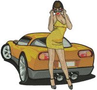 Cool girl 2 embroidery design