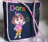 Small bag with Dora Explorer embroidery design