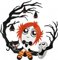 Ruby Gloom Good Night embroidery design