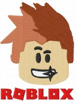 Video Gamer head embroidery design