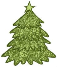 Christmas tree embroidery design