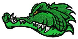 Crocodile embroidery design
