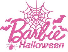 Barbie Halloween embroidery design