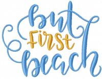 But first beach free embroidery design