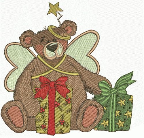Teddy bear fairy 6 machine embroidery design