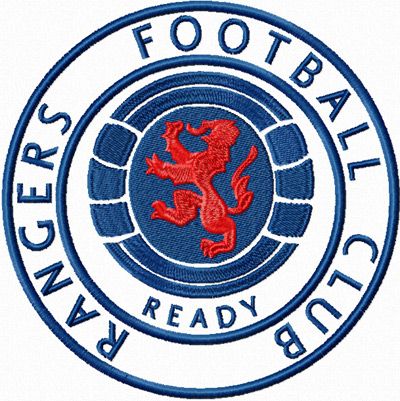 Rangers football club machine embroidery design
