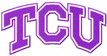 TCU baseball logo machine embroidery design