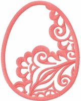 Pink Easter egg free embroidery design