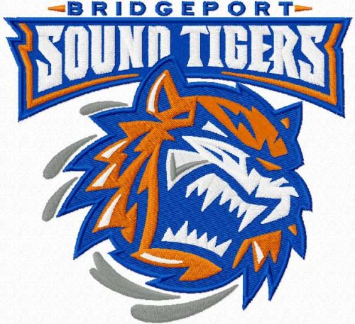 Sound Tigers logo machine embroidery design