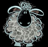 Fluffy sheep free embroidery design