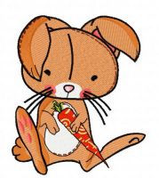 Sweet bunny 3 embroidery design