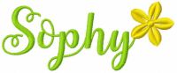 Sophy name free embroidery design