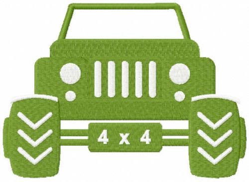 Jeep 4x4 embroidery design