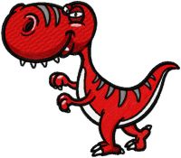 Cute Tyrannosaurus Rex embroidery design
