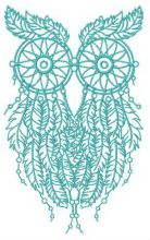 Wise dreamcatcher embroidery design