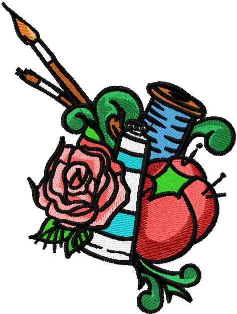 Sewing art embroidery design