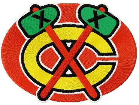 Chicago Blackhawks logo 2 machine embroidery design