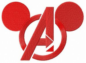 Avengers Mickey logo embroidery design