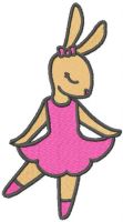 Bunny ballerina free embroidery design