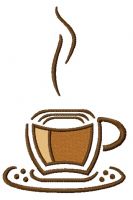 Coffee cup 18 embroidery design
