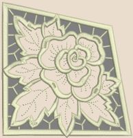 Lace rose free machine embroidery design