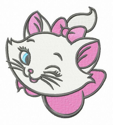 Marie winks machine embroidery design