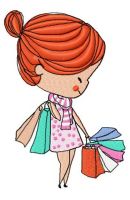 Christmas shopping 3 embroidery design