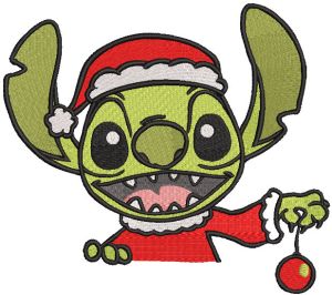 Stitch Grinch embroidery design