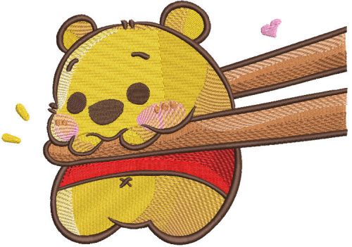 Sushi baby pooh embroidery design