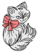 Cute kitty free embroidery design