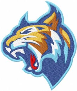 Lynx mascot embroidery design