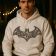 Hoodie with Batman lace effect embroidery design