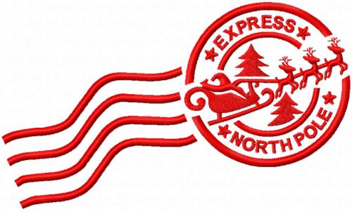 Express north pole embroidery design