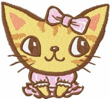Cute kitty 25  embroidery design