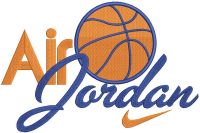 Air jordan logo embroidery design