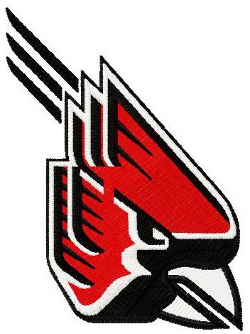 Ball State Cardinals football logo machine embroidery design