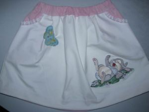 skirt with bambi embroidery design