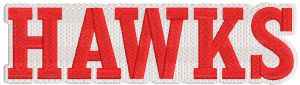 Hawks logo embroidery design