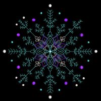 Snowflake Winter ornament embroidery design