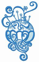 Tailor's pins embroidery design