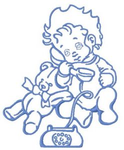 Baby's call 4 embroidery design