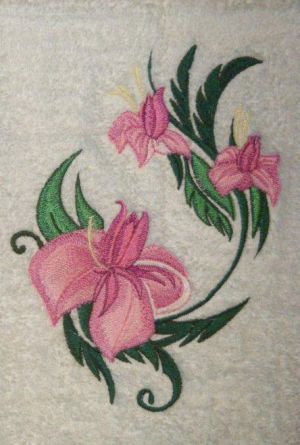 elegant flower embroidery design