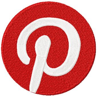 Pinterest logo machine embroidery design
