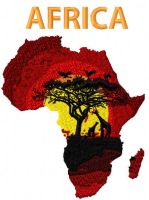 Africa embroidery design