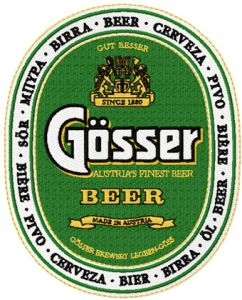 Gosser Beer logo embroidery design