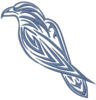 Raven tribal free embroidery design