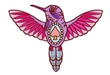 Humming-bird of spades 2 embroidery design