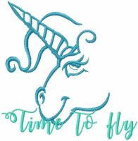 Time to fly free embroidery design